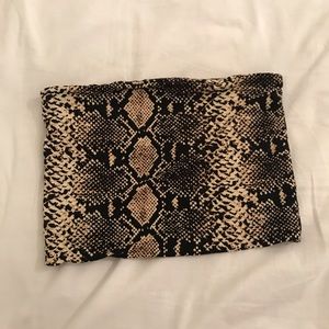 snakeskin tube top